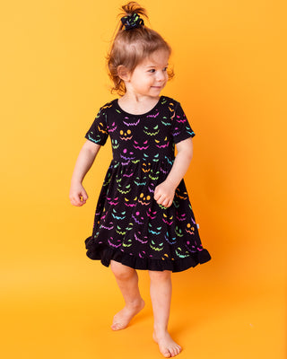 Halloween Night | Toddler & Girls Bamboo Ruffle Twirl Dress