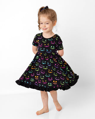 Halloween Night | Toddler & Girls Bamboo Ruffle Twirl Dress