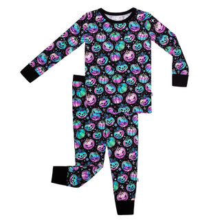 Halloween | Starlight Pumpkins | Two-Piece Bamboo Long Sleeve Toddler & Kids Pajamas