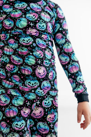 Halloween | Starlight Pumpkins | Two-Piece Bamboo Long Sleeve Toddler & Kids Pajamas