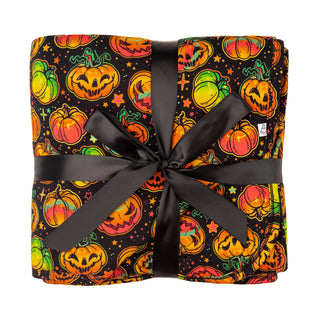 Halloween | Spooky Pumpkins | Mini Quilted Bamboo Baby Blanket