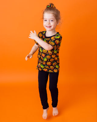 Halloween | Spooky Pumpkins | Bamboo Toddler & Kids Pocket T-Shirt