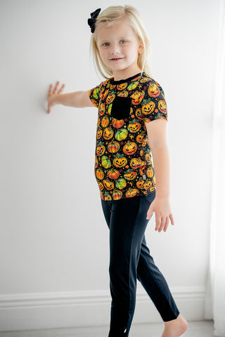 Halloween | Spooky Pumpkins | Bamboo Toddler & Kids Pocket T-Shirt