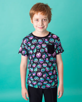 Halloween | Starlight Pumpkins | Bamboo Toddler & Kids Pocket T-Shirt