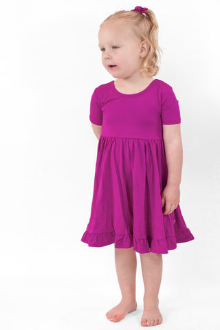 Mulberry | Toddler & Girls Bamboo Ruffle Twirl Dress & Shorts