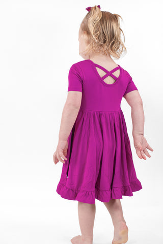 Mulberry | Toddler & Girls Bamboo Ruffle Twirl Dress & Shorts