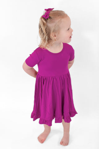 Mulberry | Toddler & Girls Bamboo Ruffle Twirl Dress & Shorts