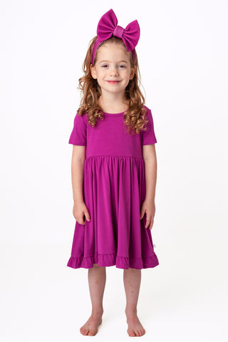 Mulberry | Toddler & Girls Bamboo Ruffle Twirl Dress & Shorts