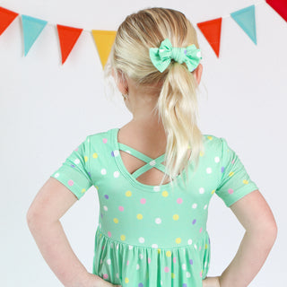 Pastel Dots | Toddler Bamboo Clip on Bow