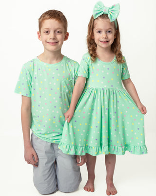 Pastel Dots | Bamboo Toddler & Kids Pocket T-Shirt