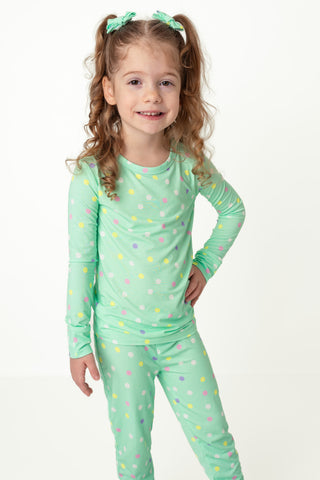 Pastel Dots | Two-Piece Bamboo Long Sleeve Toddler & Kids Pajamas