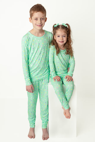 Pastel Dots | Two-Piece Bamboo Long Sleeve Toddler & Kids Pajamas