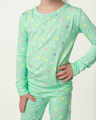 Pastel Dots | Two-Piece Bamboo Long Sleeve Toddler & Kids Pajamas