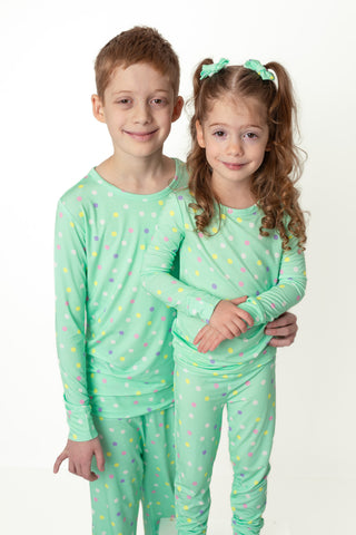 Pastel Dots | Two-Piece Bamboo Long Sleeve Toddler & Kids Pajamas