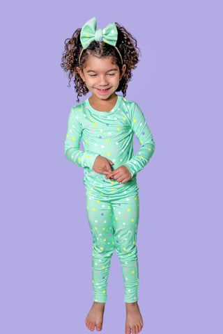 Pastel Dots | Two-Piece Bamboo Long Sleeve Toddler & Kids Pajamas