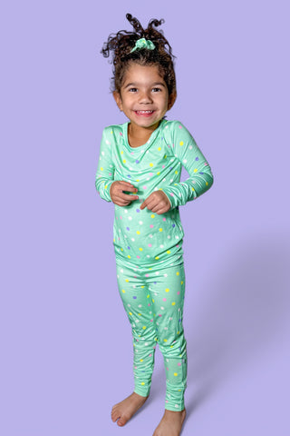 Pastel Dots | Two-Piece Bamboo Long Sleeve Toddler & Kids Pajamas