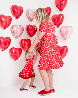 Sweet Little Hearts| Toddler & Girls Bamboo Ruffle Twirl Dress & Shorts