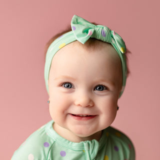 Pastel Dots | Bamboo Headband Bow