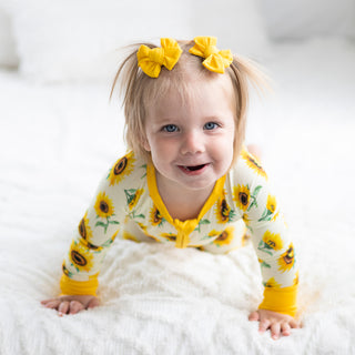 Lemon | Baby Bamboo Clip on Bow Set *New Style*