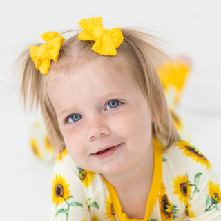 Lemon | Baby Bamboo Clip on Bow Set *New Style*