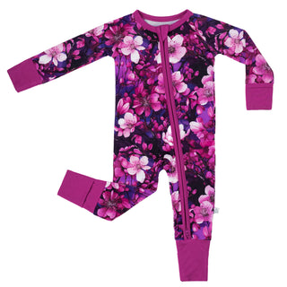 Cherry Blossoms | Convertible Bamboo Zipper Baby Pajamas