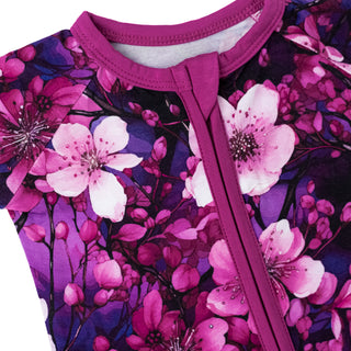 Cherry Blossoms | Convertible Bamboo Zipper Baby Pajamas