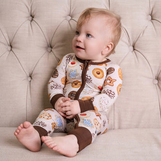 Cookie Swap | Convertible Bamboo Zipper Baby Pajamas